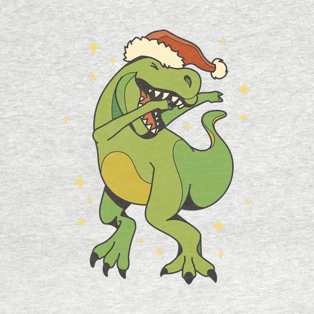 Christmas T Rex Dab P by LindenDesigns